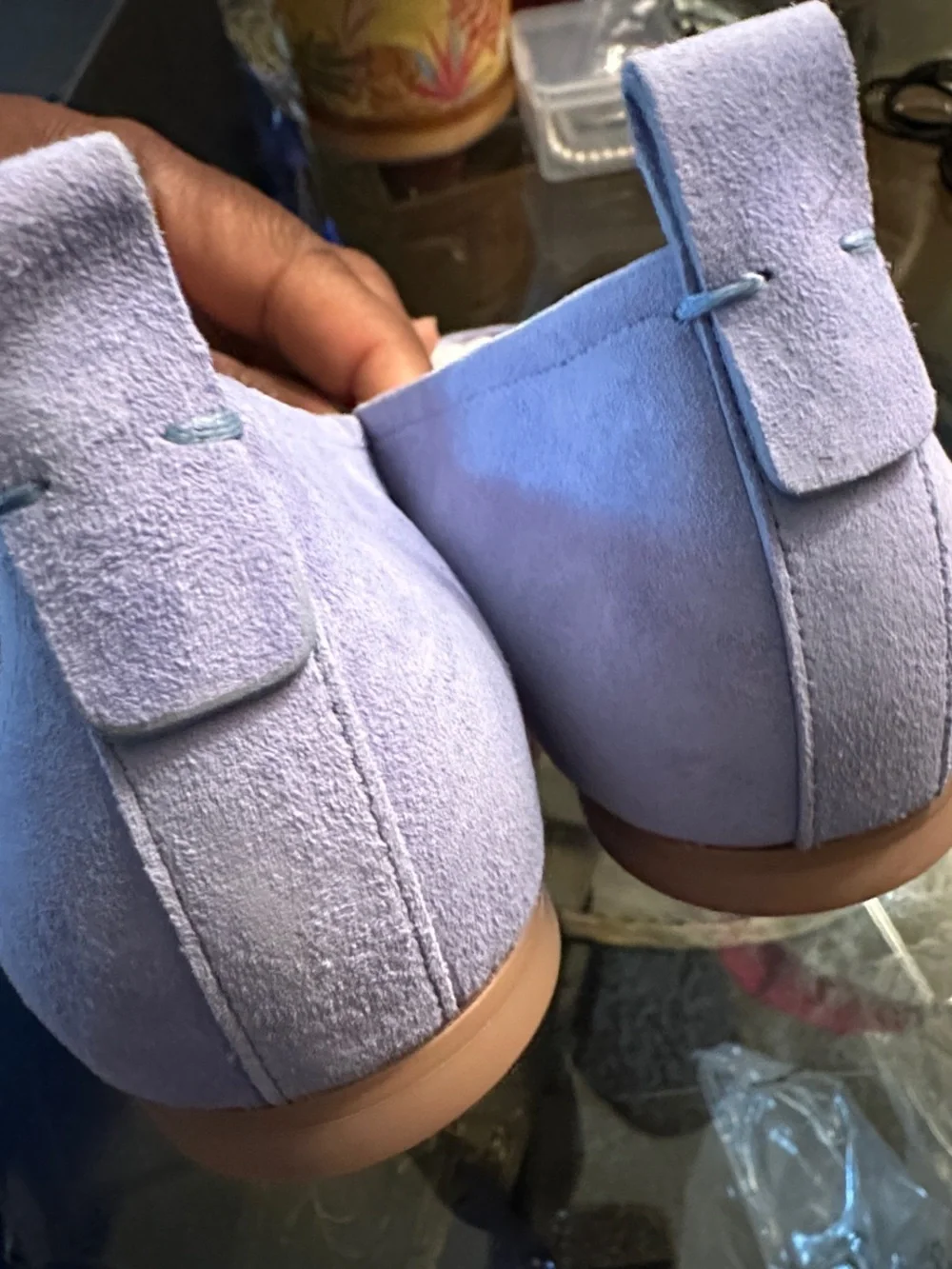 27 EDIT Lavender Suede Ballet Flats